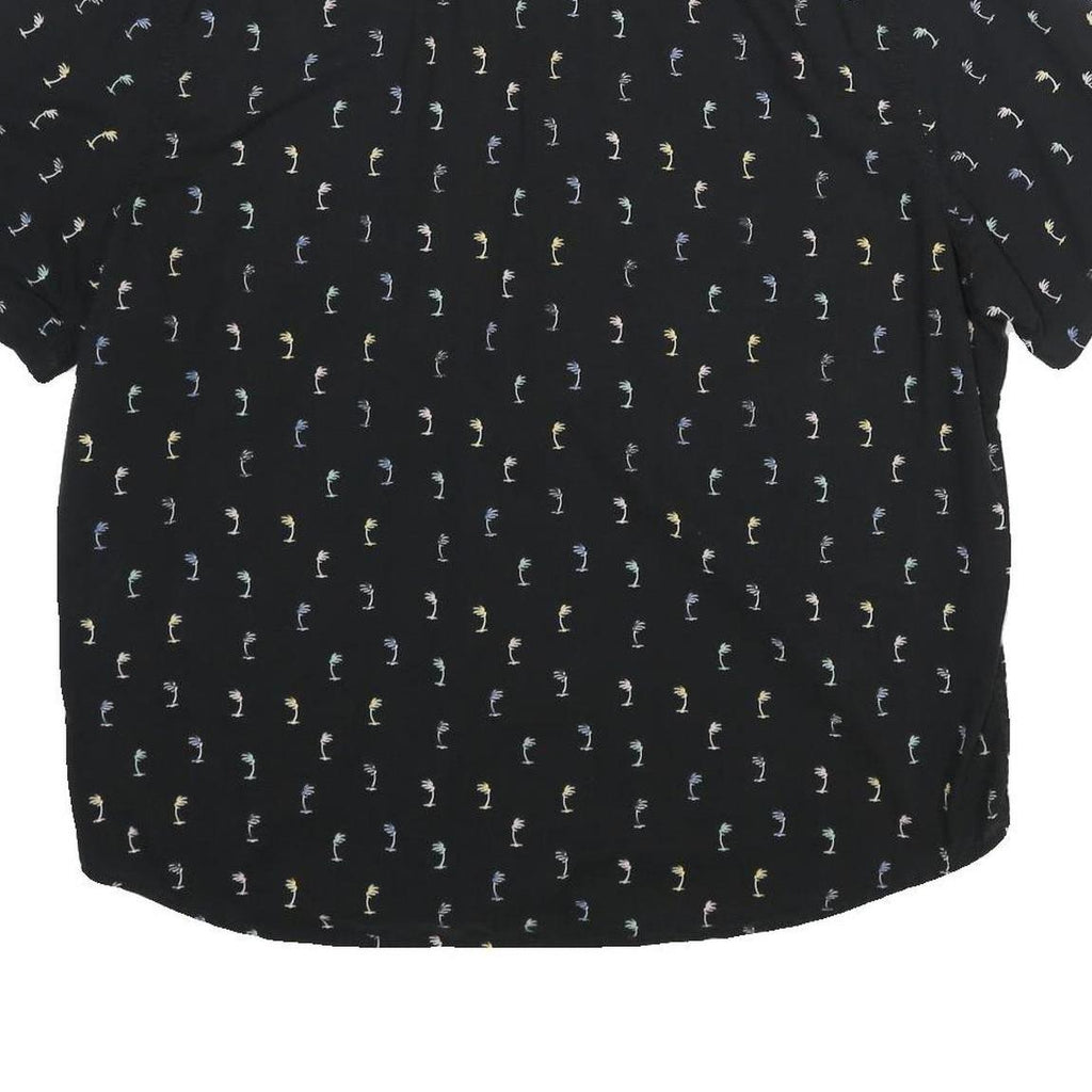 LEVI'S Mens Black Shirt 2XL Cotton Blend Short Sleeve Casual Printed