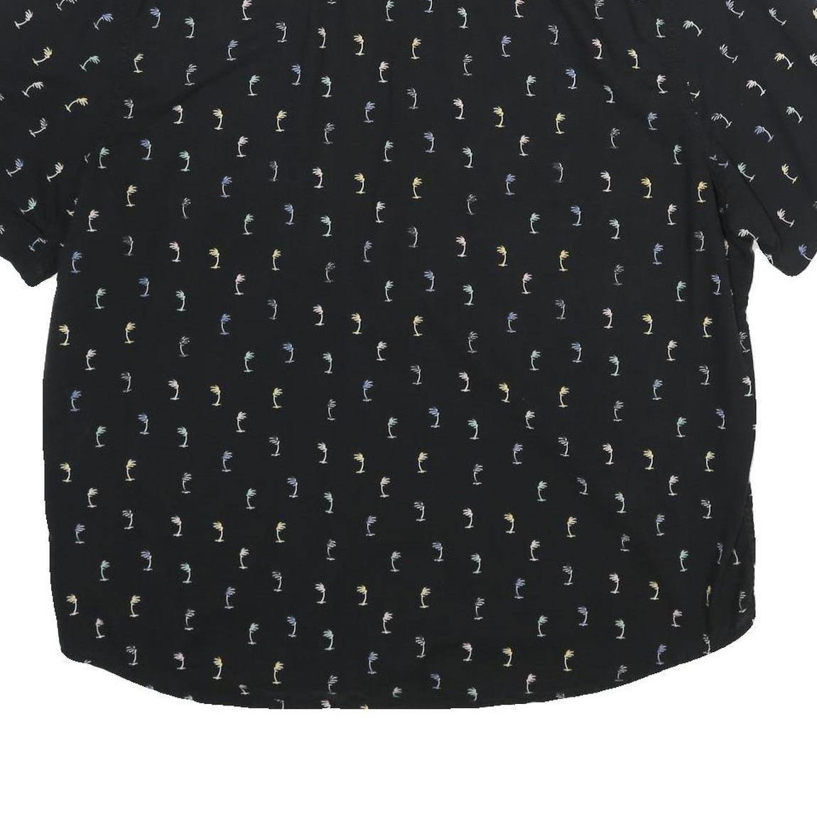 LEVI'S Mens Black Shirt 2XL Cotton Blend Short Sleeve Casual Printed