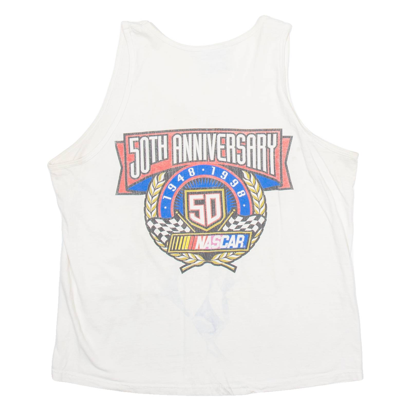 COMPETITORS VIEW Dover Downs Mens Vest White Sleeveless USA L