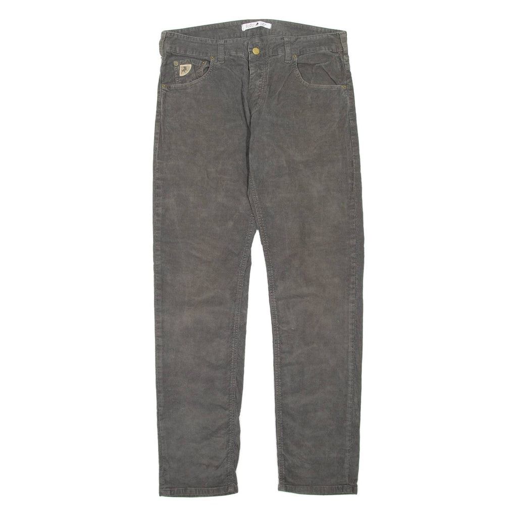 LOIS Womens Corduroy Trousers Grey Regular Straight W32 L32