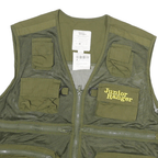 JUNIOR RANGER Womens Green Mesh Polyester Blend Utility Jacket L Zip Vest