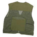 JUNIOR RANGER Womens Green Mesh Polyester Blend Utility Jacket L Zip Vest
