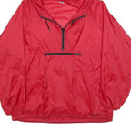 OLD NAVY Mens Red Hooded Windbreaker Jacket S Nylon Zip Plain Lightweight