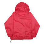 OLD NAVY Mens Red Hooded Windbreaker Jacket S Nylon Zip Plain Lightweight