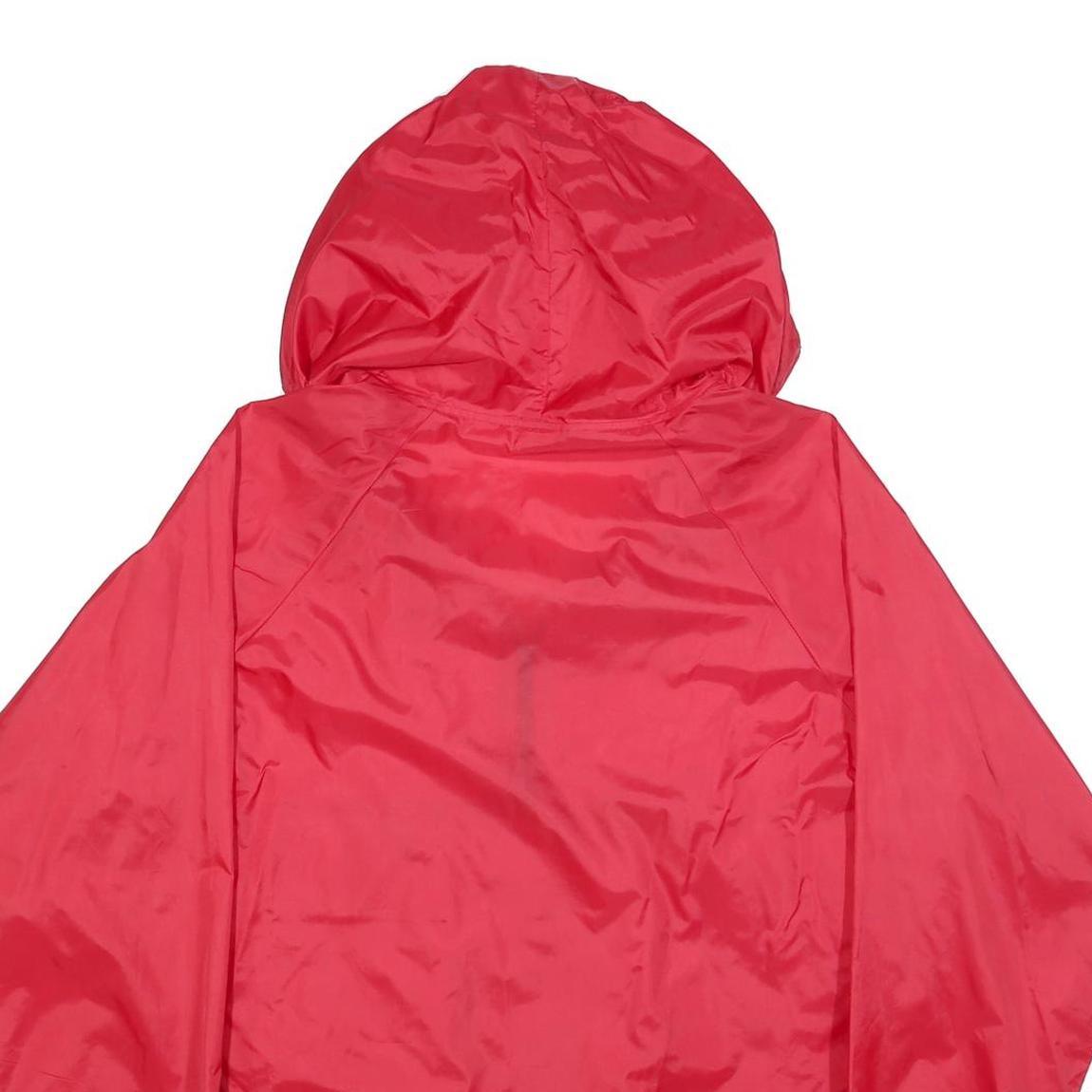 OLD NAVY Mens Red Hooded Windbreaker Jacket S Nylon Zip Plain Lightweight