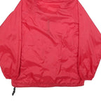 OLD NAVY Mens Red Hooded Windbreaker Jacket S Nylon Zip Plain Lightweight