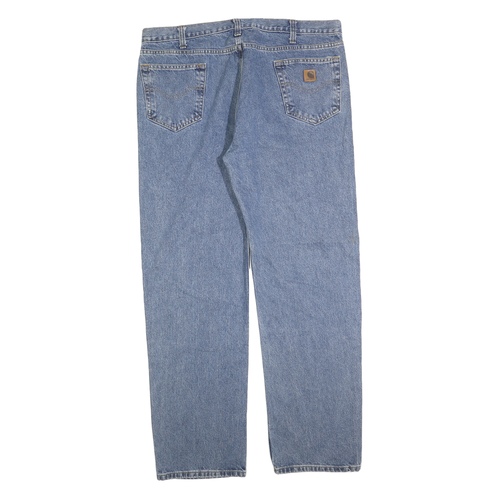 CARHARTT Mens Jeans Blue Relaxed Straight Denim Medium W42 L34 Workwear Zip