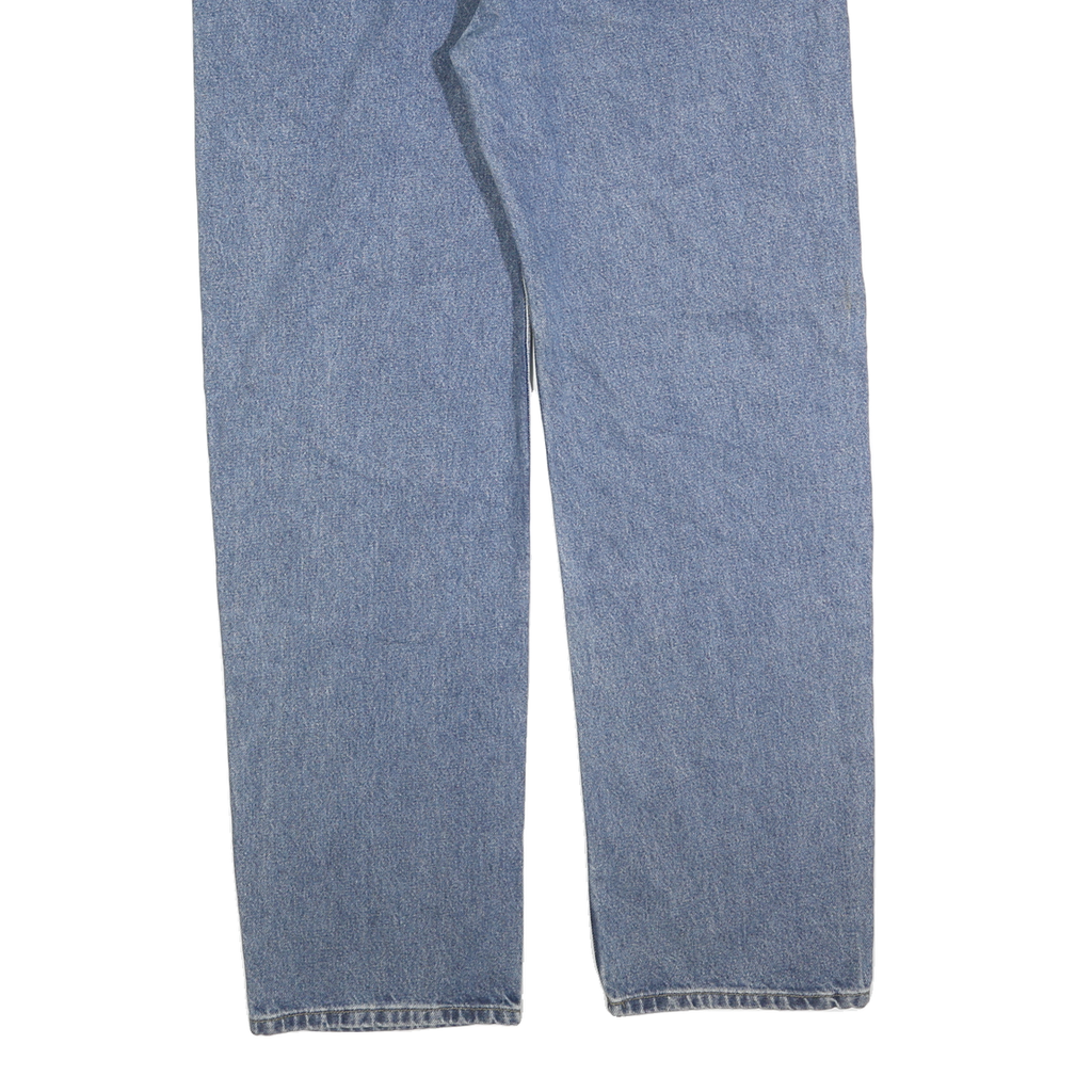 CARHARTT Mens Jeans Blue Relaxed Straight Denim Medium W42 L34 Workwear Zip