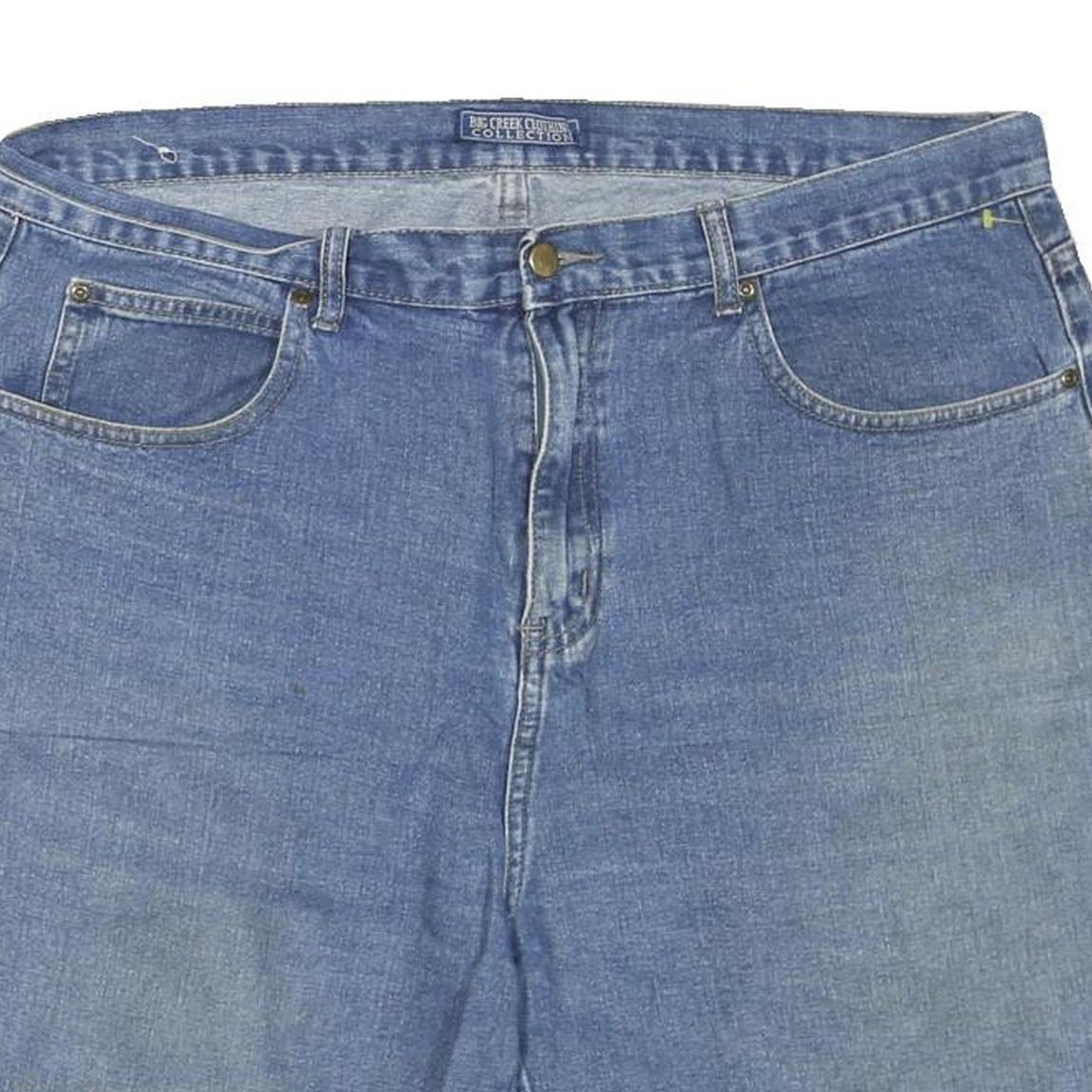 BIG CREEK CLOTHING Mens Denim Blue Casual Shorts XL W38 Cotton Blend Comfortable