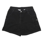 FADED GLORY Womens Black Cargo Cotton Shorts M W30 Casual Summer Wear