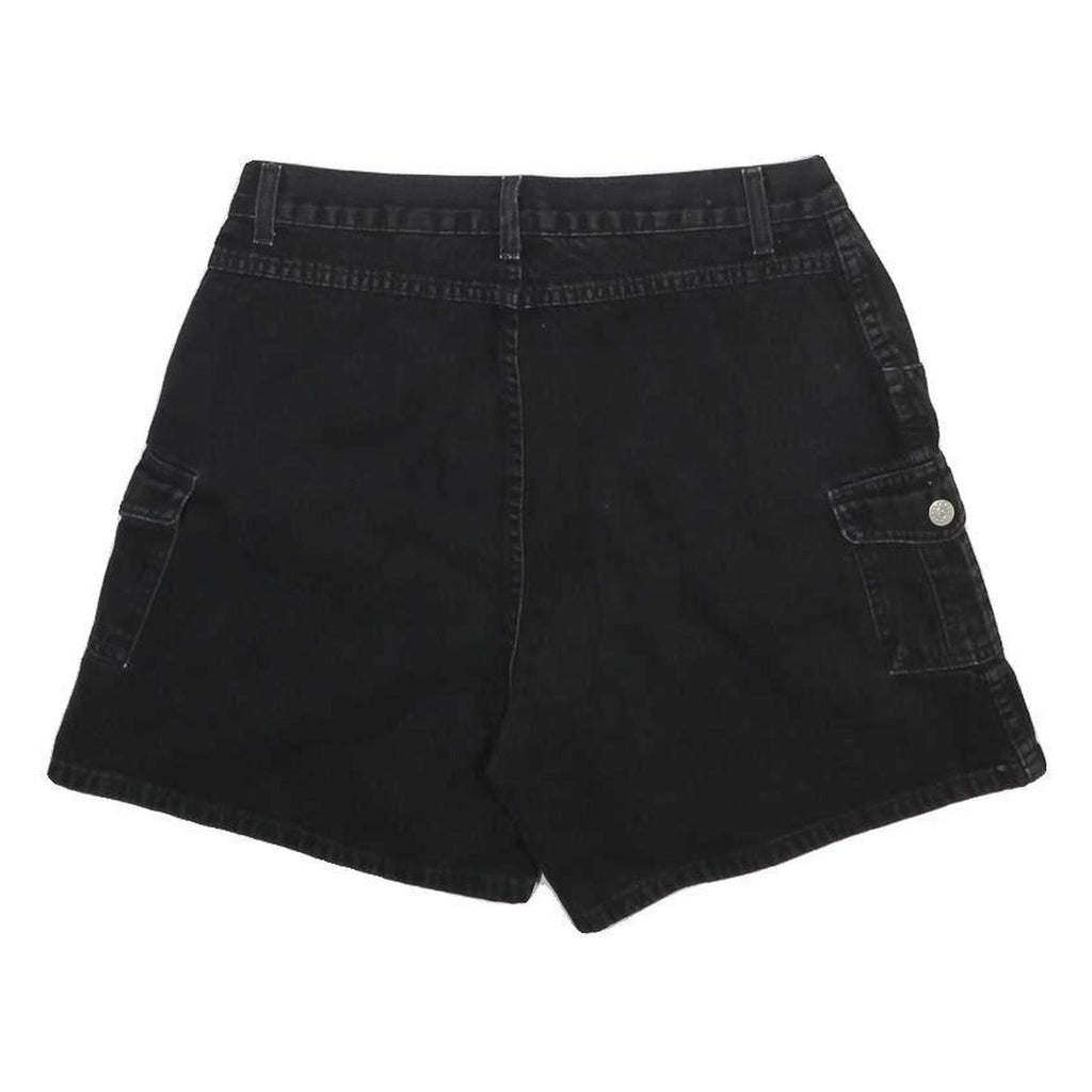 FADED GLORY Womens Black Cargo Cotton Shorts M W30 Casual Summer Wear
