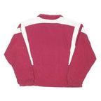 ASICS Mens Maroon & White Track Jacket XL Polyester Blend Zip Stand-Up Collar