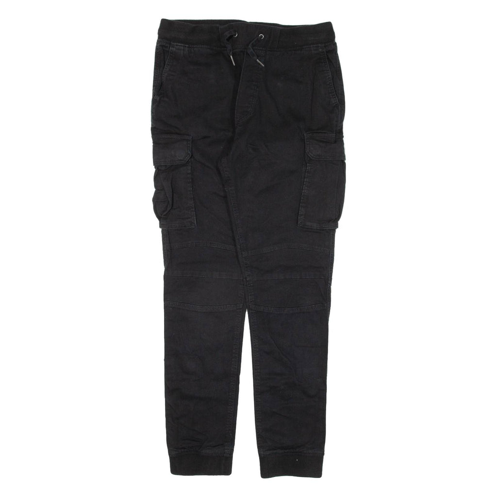 H&M Cargo Womens Trousers Black Slim Skinny W30 L29