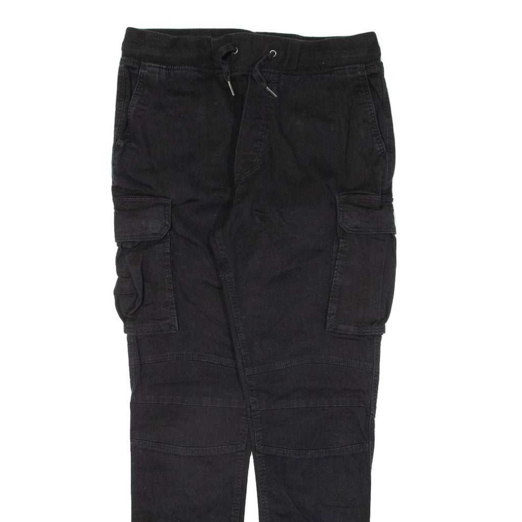 H&M Cargo Womens Trousers Black Slim Skinny W30 L29