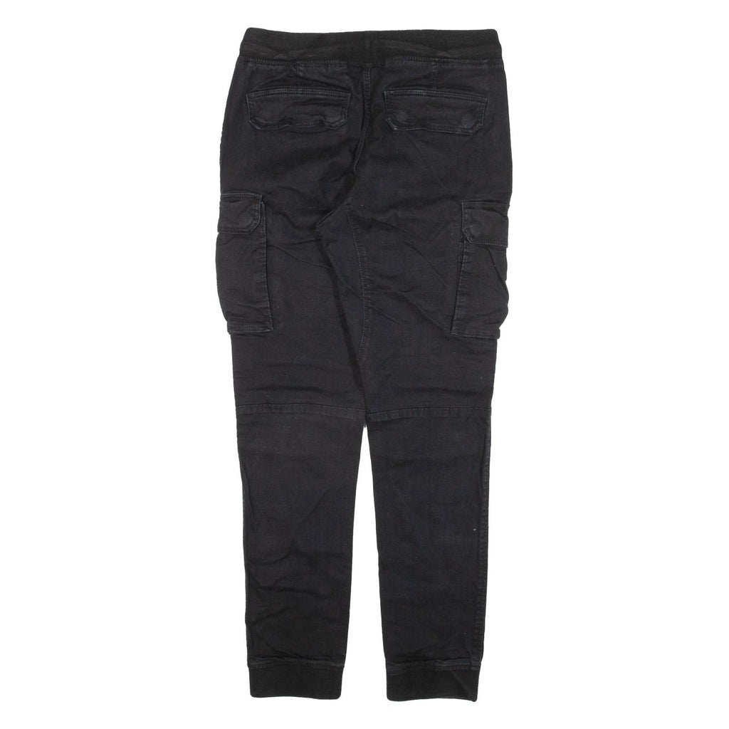 H&M Cargo Womens Trousers Black Slim Skinny W30 L29