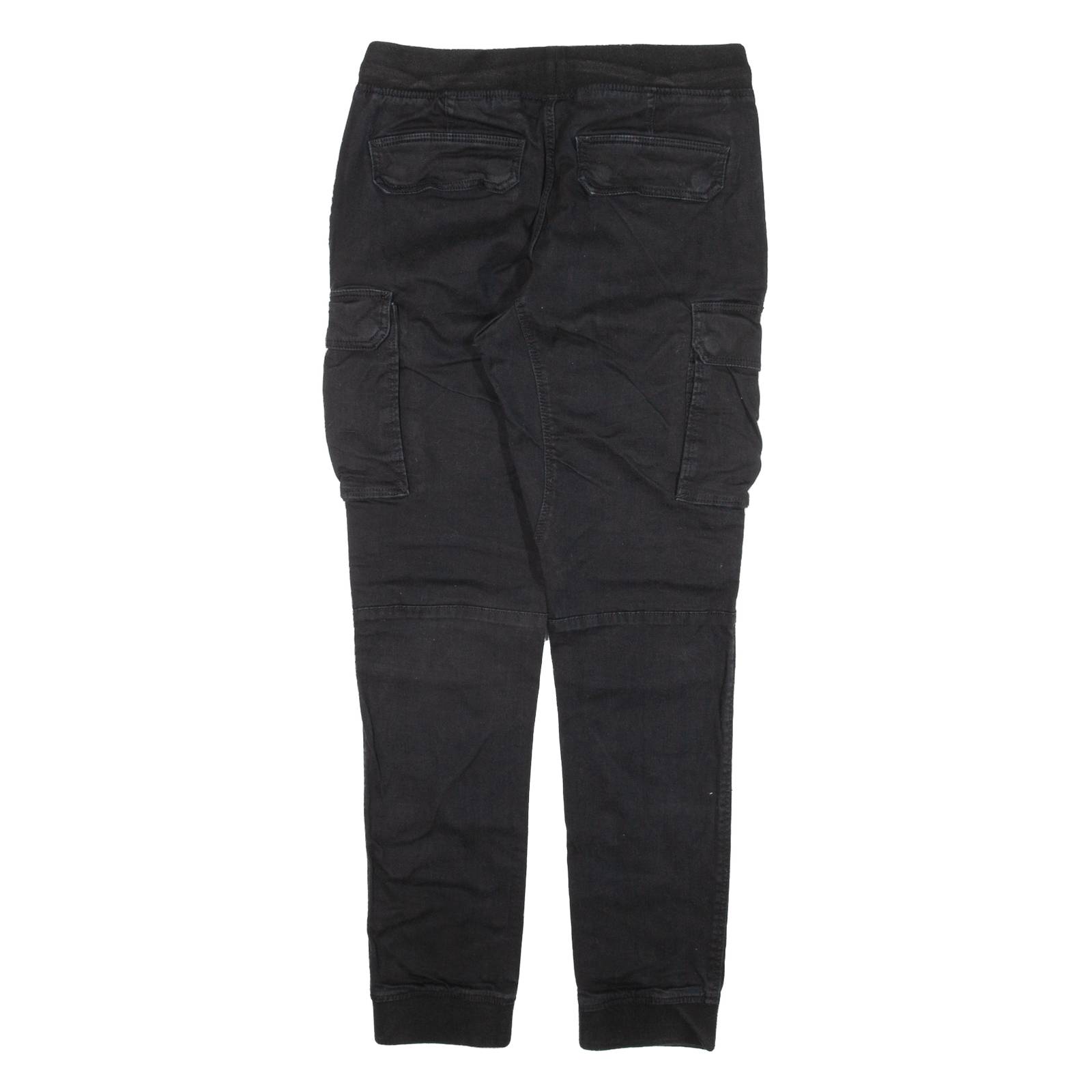 H&M Cargo Womens Trousers Black Slim Skinny W30 L29