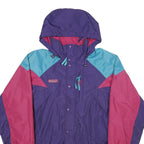 COLUMBIA Mens Purple & Pink Hooded Outdoor Nylon Jacket M Zip Colourblock