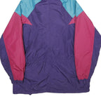 COLUMBIA Mens Purple & Pink Hooded Outdoor Nylon Jacket M Zip Colourblock
