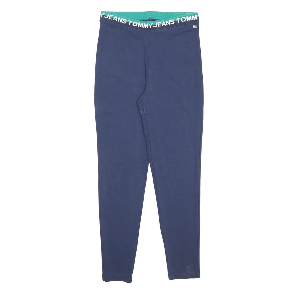 TOMMY JEANS Womens Joggers Blue Logo Waistband Slim M W28 L27 Comfortable Fit