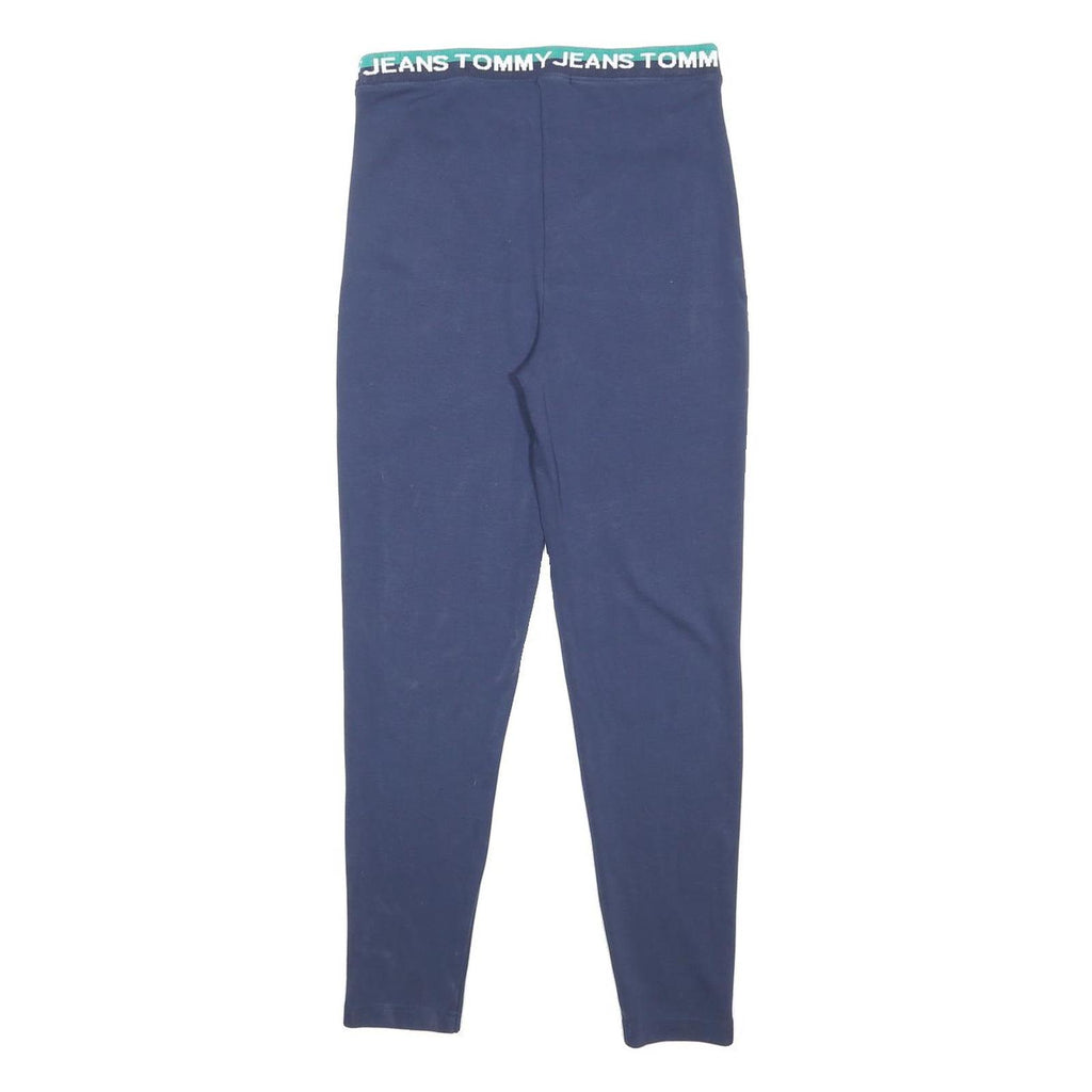 TOMMY JEANS Womens Joggers Blue Logo Waistband Slim M W28 L27 Comfortable Fit