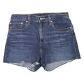 LEVI'S Womens Denim Blue Cut-Off Shorts M W32 Distressed Frayed Hem Casual