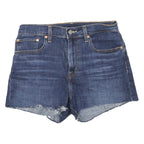 LEVI'S Womens Denim Blue Cut-Off Shorts M W32 Distressed Frayed Hem Casual