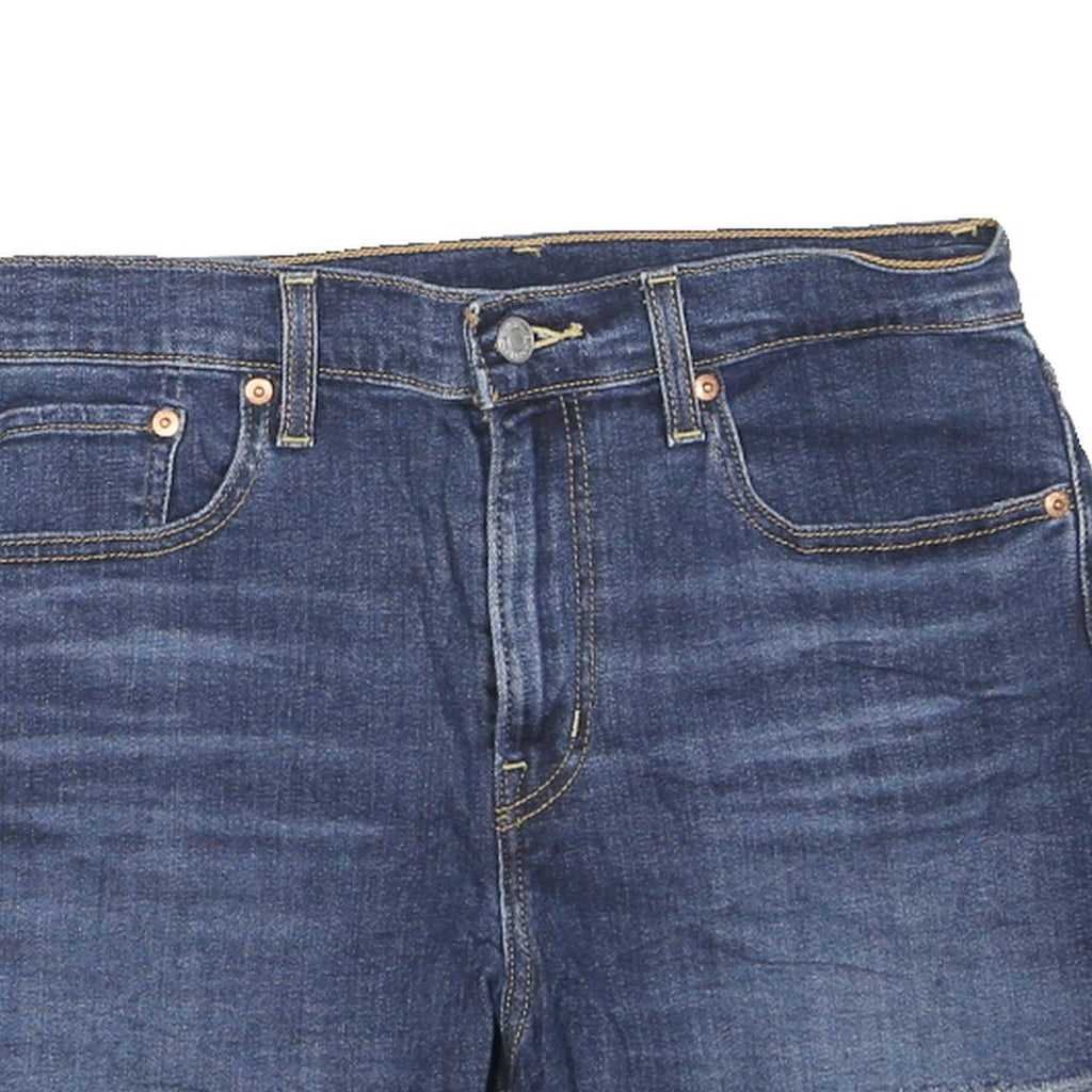 LEVI'S Womens Denim Blue Cut-Off Shorts M W32 Distressed Frayed Hem Casual