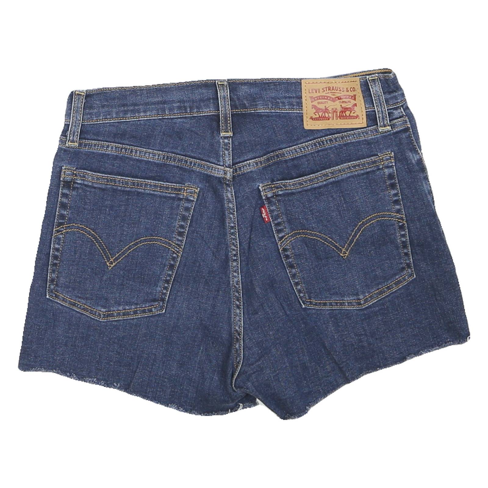 LEVI'S Womens Denim Blue Cut-Off Shorts M W32 Distressed Frayed Hem Casual