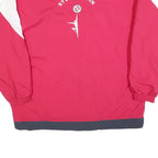 MARKA SPORT Mens Red & Navy Zip Jacket L Polyester Blend Wave Pattern Sportswear