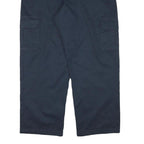 DICKIES Mens Relaxed Navy Cotton Blend Trousers W39 L29 Cargo Workwear Zip