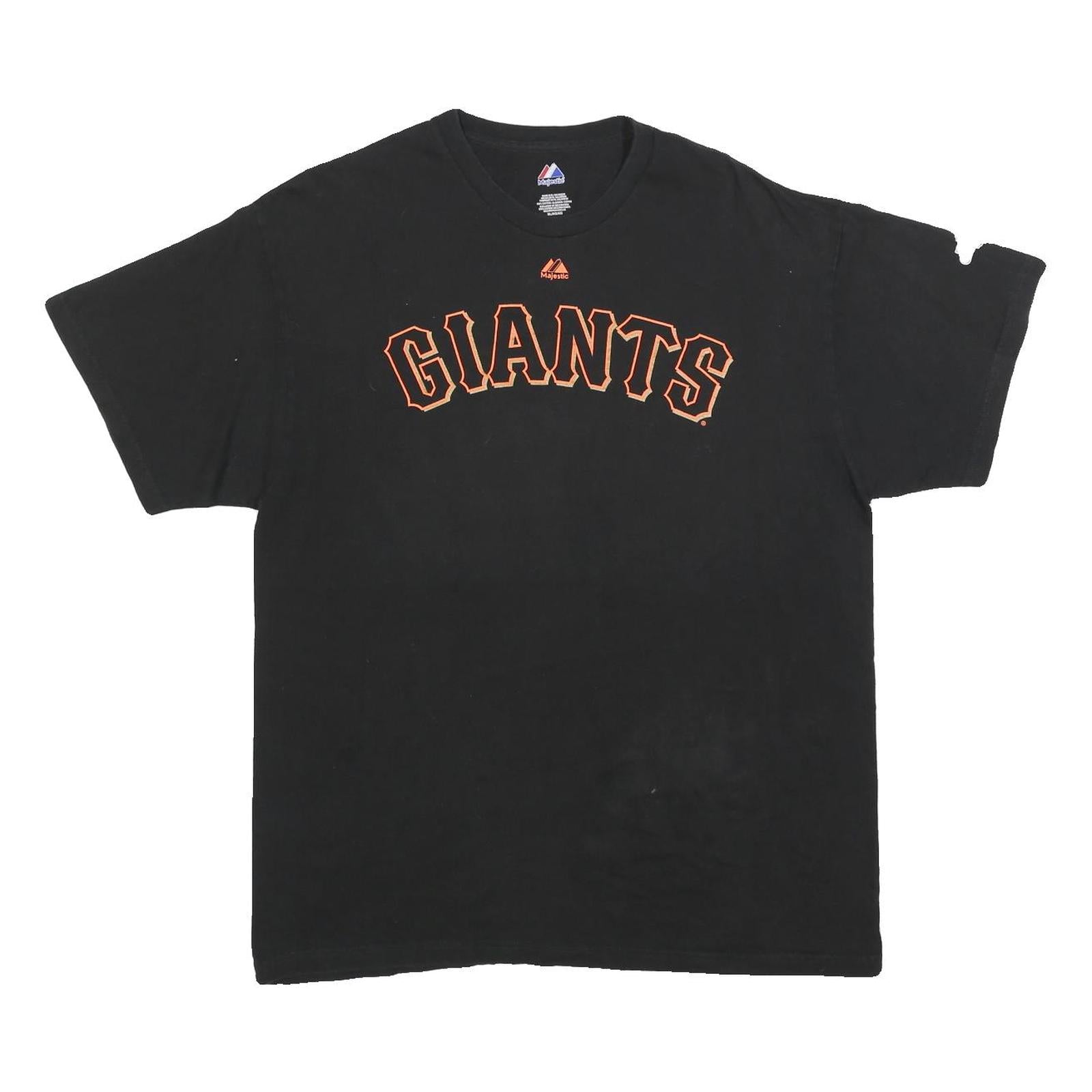 GILDAN Mens Black Giants Graphic T-Shirt XL Short Sleeve Crew Neck Baseball