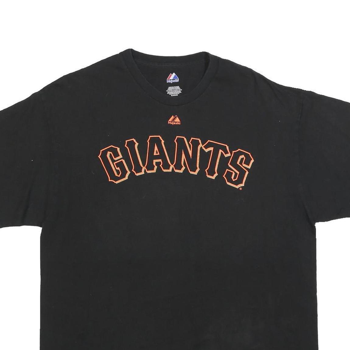 GILDAN Mens Black Giants Graphic T-Shirt XL Short Sleeve Crew Neck Baseball