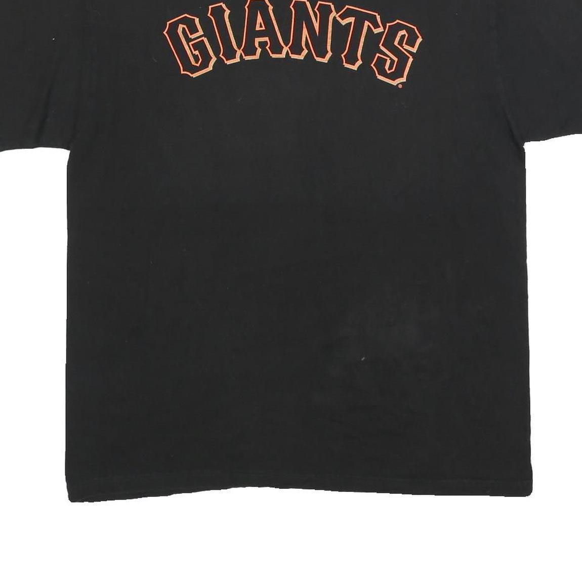 GILDAN Mens Black Giants Graphic T-Shirt XL Short Sleeve Crew Neck Baseball