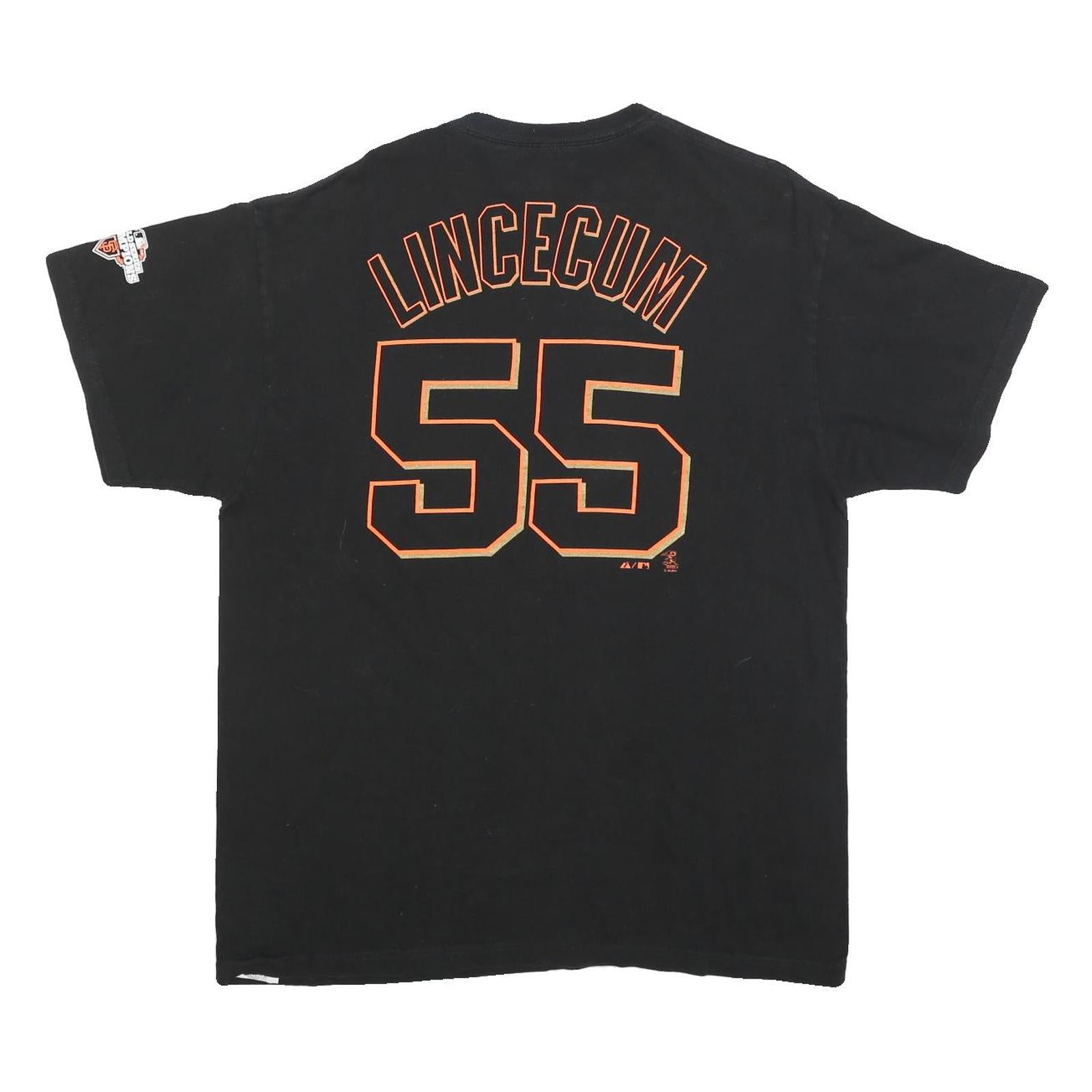 GILDAN Mens Black Giants Graphic T-Shirt XL Short Sleeve Crew Neck Baseball