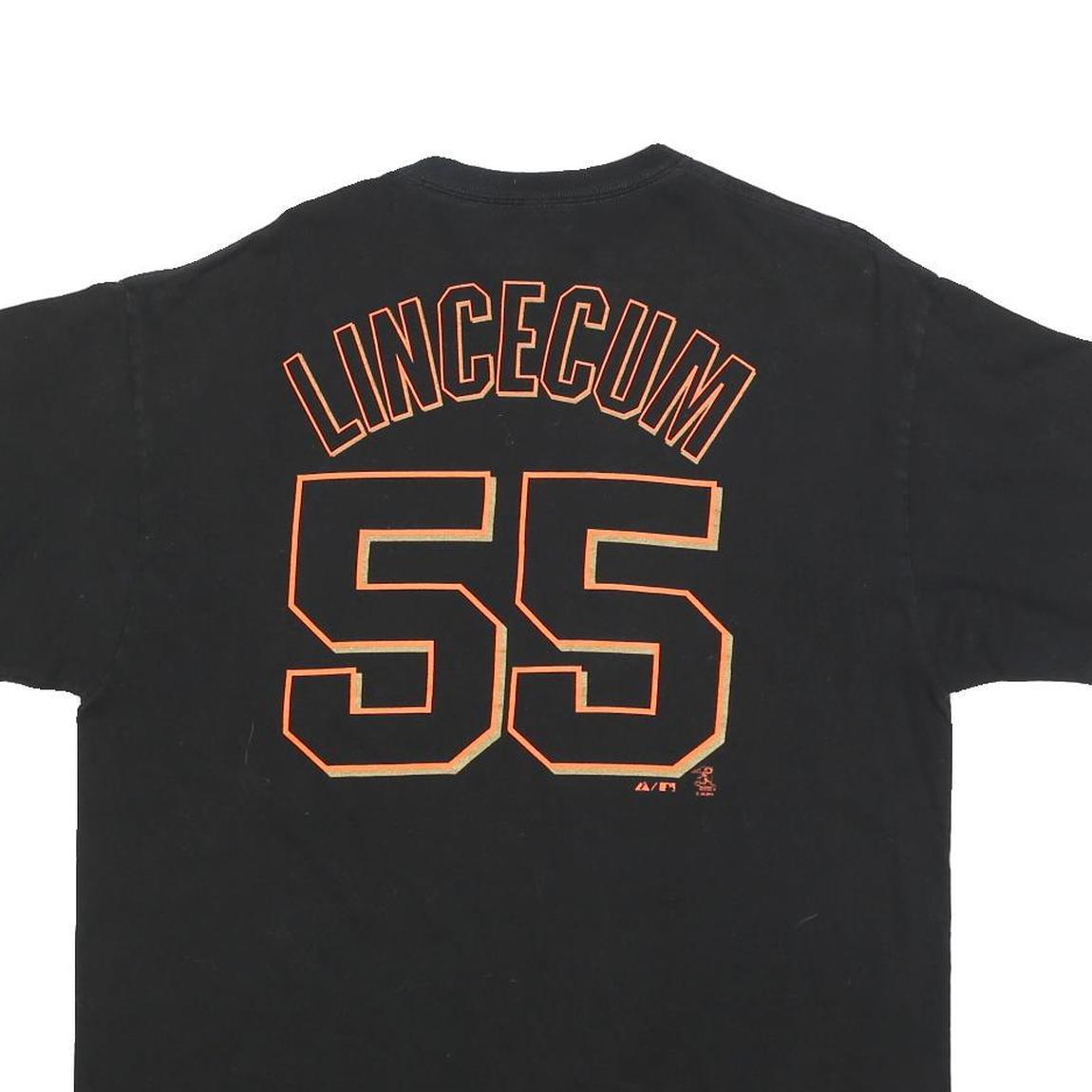 GILDAN Mens Black Giants Graphic T-Shirt XL Short Sleeve Crew Neck Baseball