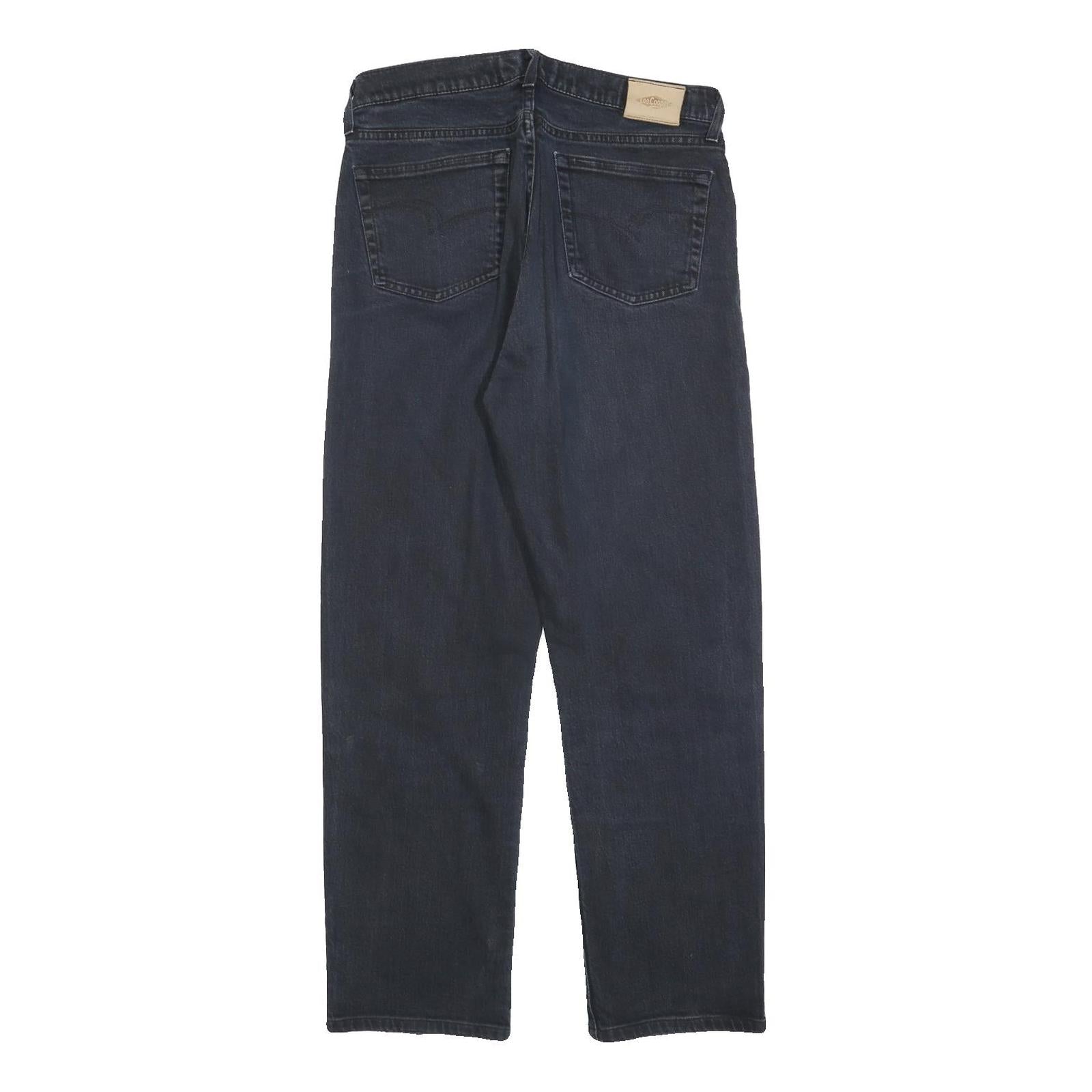 LEE COOPER Mens Black Regular Fit Straight Denim Jeans W33 L30 Classic Cotton