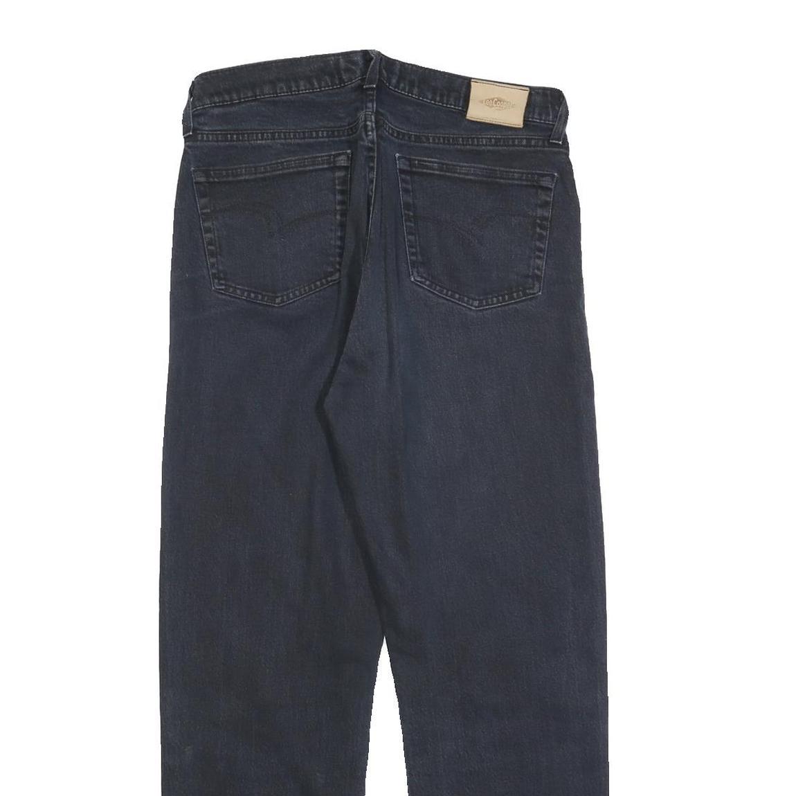 LEE COOPER Mens Black Regular Fit Straight Denim Jeans W33 L30 Classic Cotton