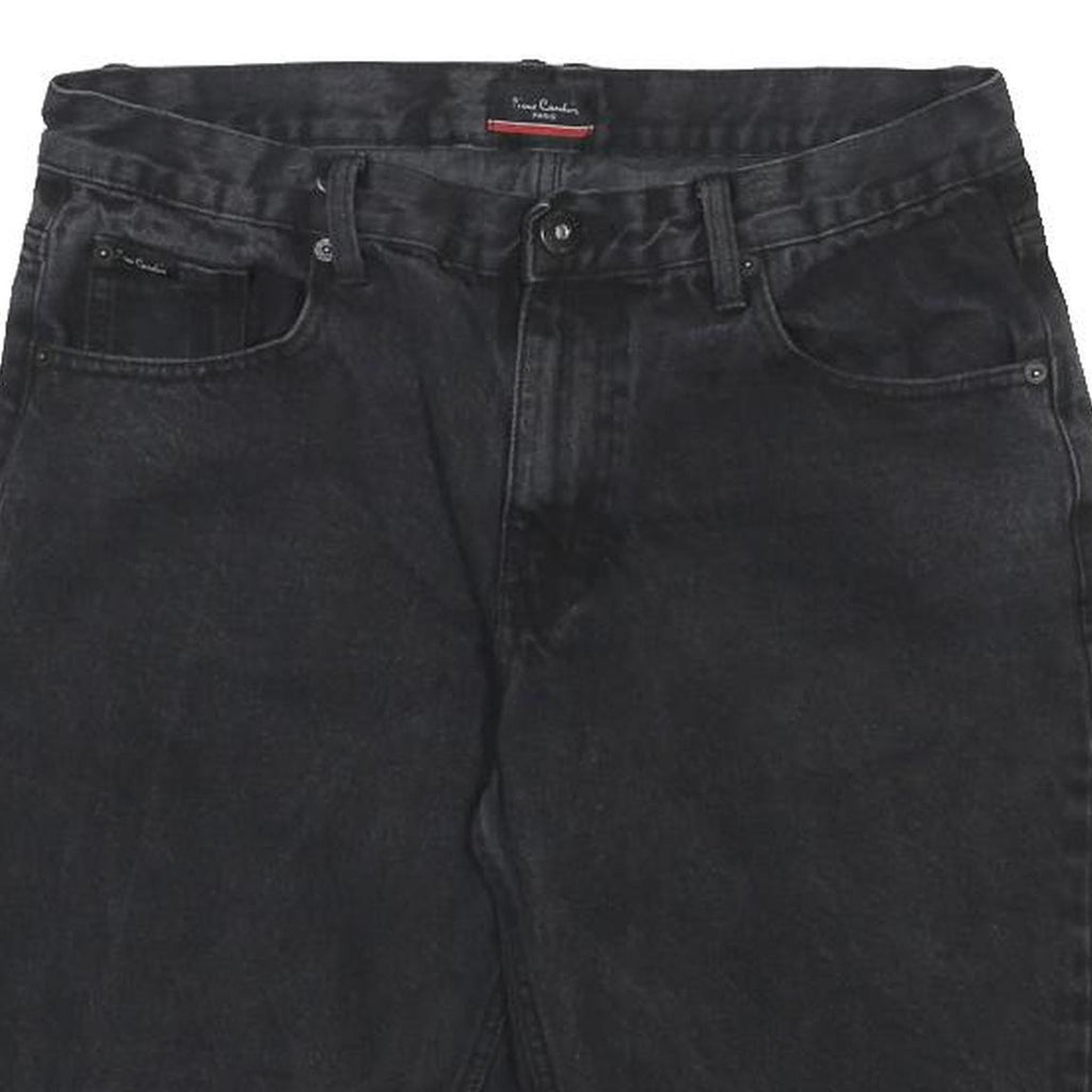 PIERRE CARDIN Mens Black Cotton Denim Casual Shorts M W32