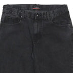 PIERRE CARDIN Mens Black Cotton Denim Casual Shorts M W32