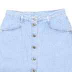 VIVALDI Womens Blue Denim Mini Cotton Skort Button Front Casual Summer Style M