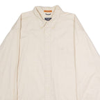 DOCKERS Mens Plain Shirt Beige 90s Long Sleeve XL