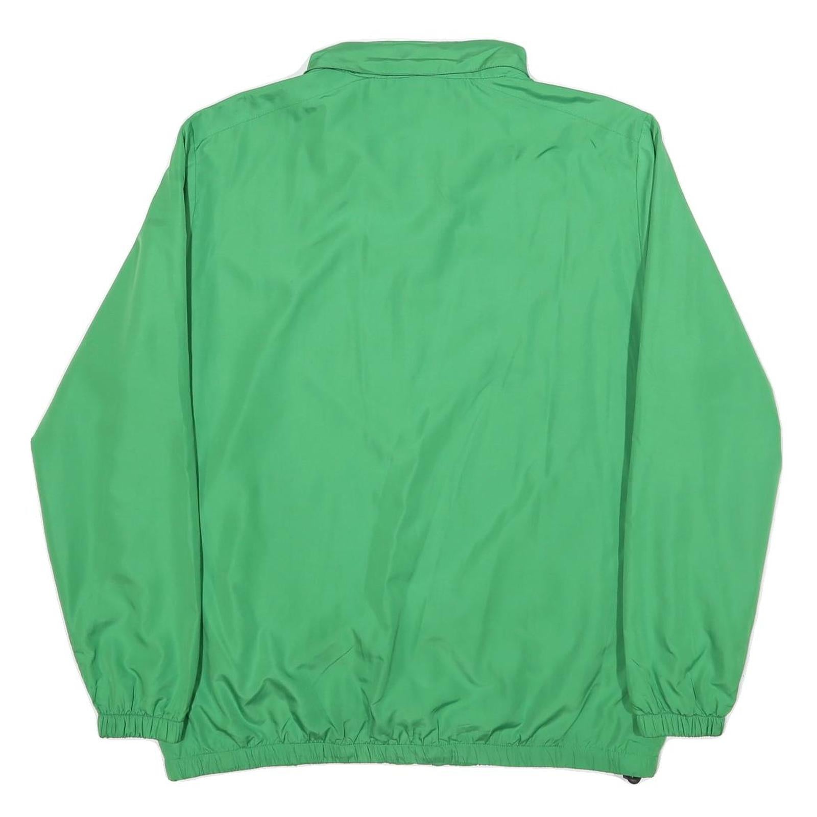 UMBRO Mens Green Jacket L Polyester Plain Zip Sportswear Casual Lightweight