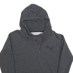 PUMA Womens Grey Hoodie UK 14 Cotton Blend Pullover Casual Sweatshirt