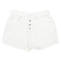 LEE Womens White Cotton Classic Casual Shorts Size S W28 Button Fly