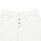 LEE Womens White Cotton Classic Casual Shorts Size S W28 Button Fly