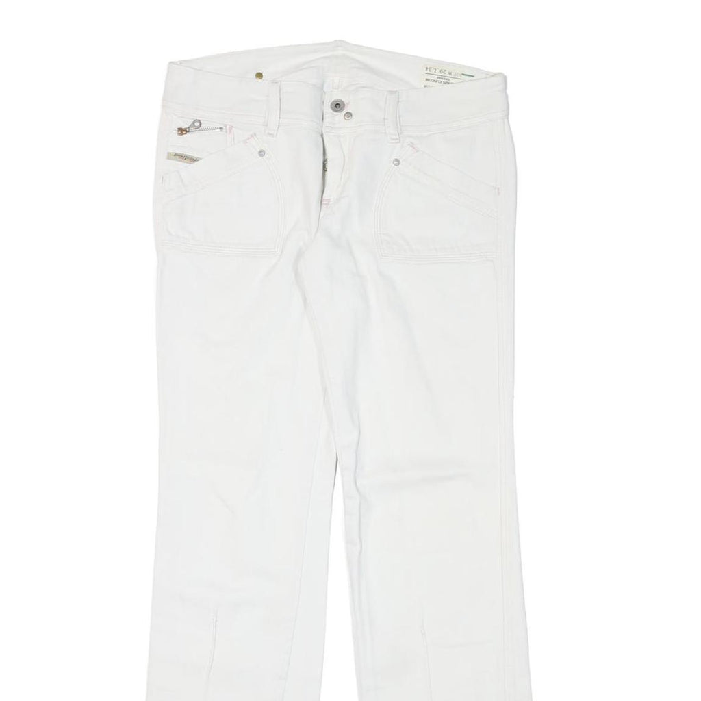 DIESEL Womens Jeans White Regular Straight Denim W32 L33 Classic Fit Zip