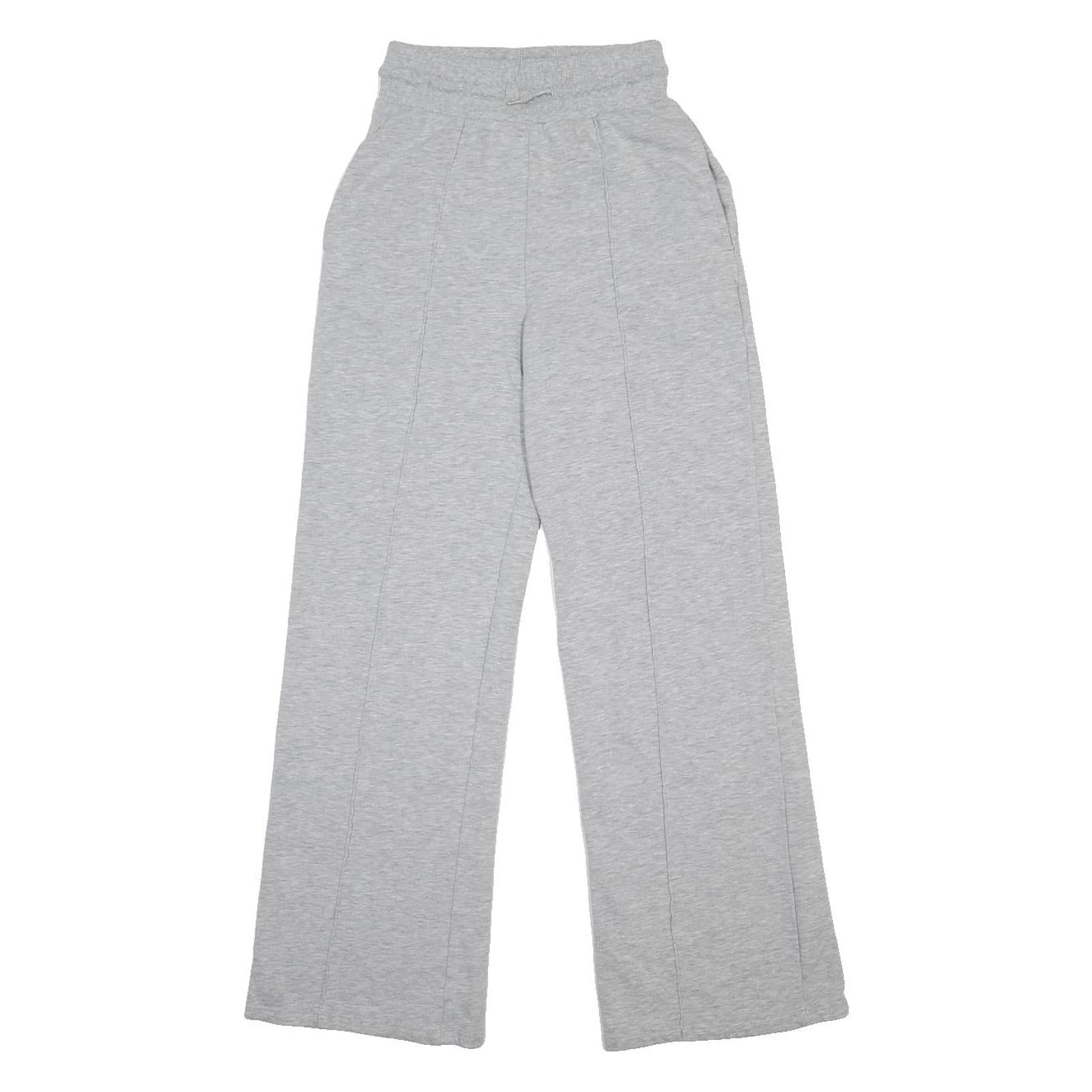 MICHELLE KEEGAN Womens Joggers Grey Slim Wide-Leg UK 6 W22 L29 Cotton Blend