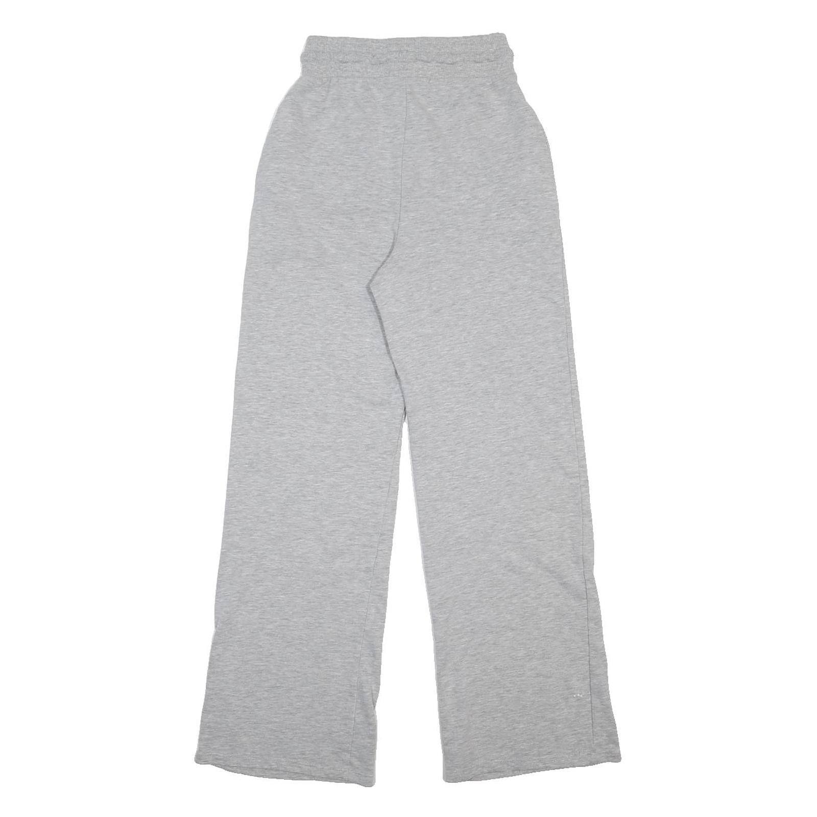 MICHELLE KEEGAN Womens Joggers Grey Slim Wide-Leg UK 6 W22 L29 Cotton Blend