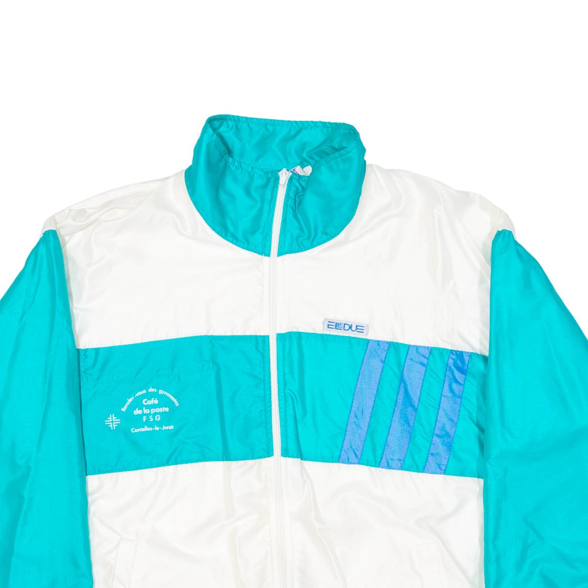 ELLEDUE Womens Track Jacket White Colourblock L
