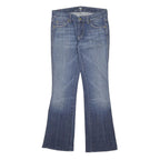 7 FOR ALL MANKIND Womens Blue Regular Fit Flared Denim Light Wash Jeans W27 L30